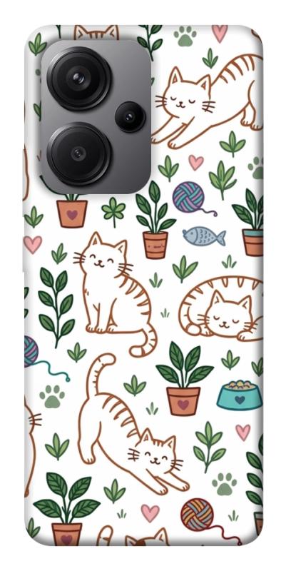 Чохол itsPrint Cats pattern для Xiaomi Redmi Note 13 Pro+, паттерн, купити оптом з доставкою