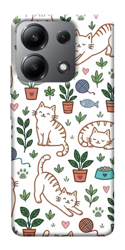 Чехол itsPrint Cats pattern для Xiaomi Redmi Note 13 4G, паттерн, купить оптом с доставкой