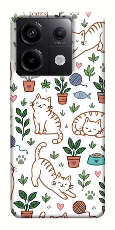 Чехол itsPrint Cats pattern для Xiaomi Redmi Note 13 Pro 4G, паттерн, купить оптом с доставкой
