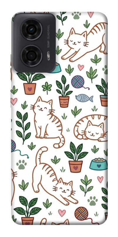 Чохол itsPrint Cats pattern для Motorola Moto G24, паттерн, купити оптом з доставкою