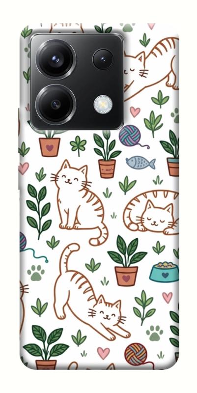 Чехол itsPrint Cats pattern для Xiaomi Poco X6, паттерн, купить оптом с доставкой