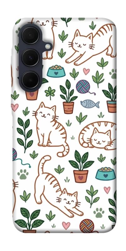 Чехол itsPrint Cats pattern для Samsung Galaxy A55, паттерн, купить оптом с доставкой