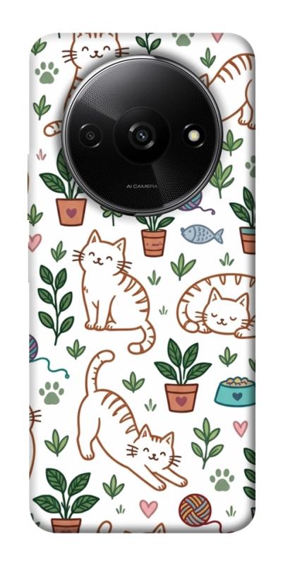 Чехол itsPrint Cats pattern для Xiaomi Redmi A3, паттерн, купить оптом с доставкой