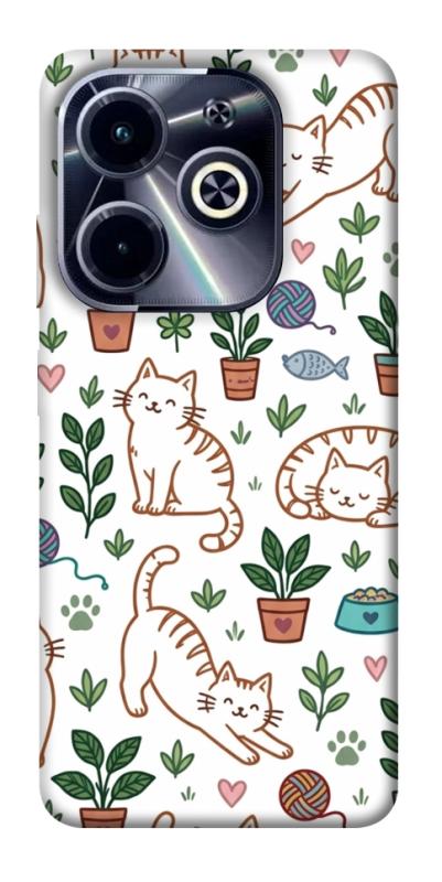Чохол itsPrint Cats pattern для Infinix Hot 40i, паттерн, купити оптом з доставкою