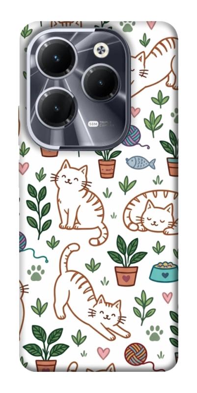 Чехол itsPrint Cats pattern для Infinix Hot 40, паттерн, купить оптом с доставкой