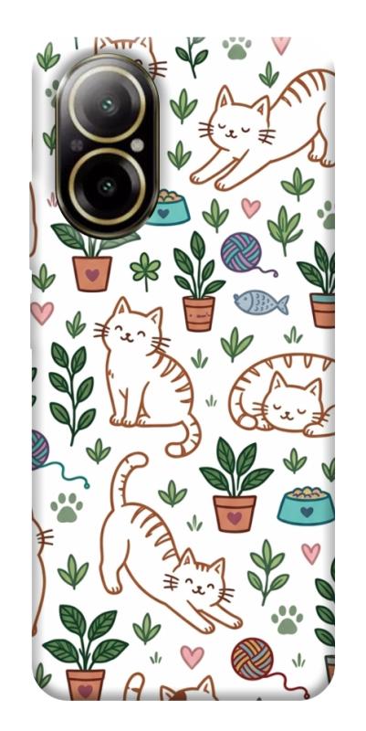 Чехол itsPrint Cats pattern для Realme C67 4G, паттерн, купить оптом с доставкой