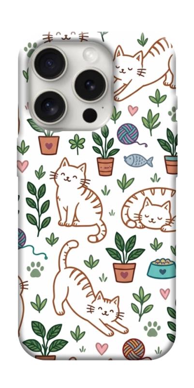 Чехол itsPrint Cats pattern для Apple iPhone 16 Pro Max (6.9"), паттерн, купить оптом с доставкой