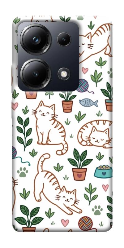 Чохол itsPrint Cats pattern для Xiaomi Redmi 13 4G / Poco M6 4G, паттерн, купити оптом з доставкою
