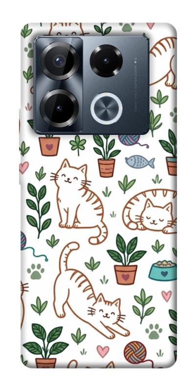 Чехол itsPrint Cats pattern для Infinix Note 40 Pro 4G, паттерн, купить оптом с доставкой