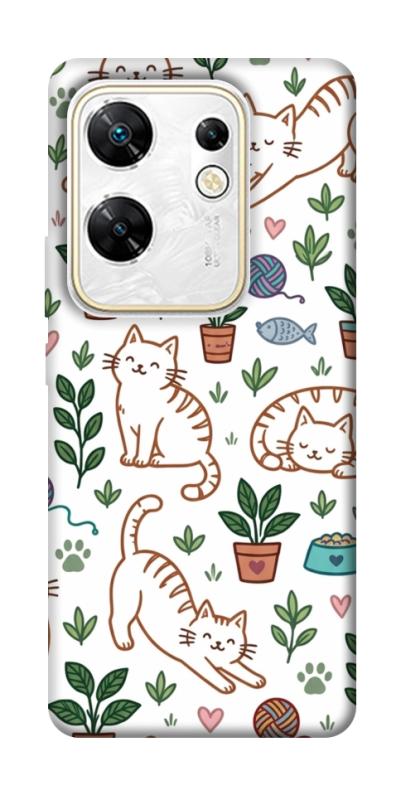 Чехол itsPrint Cats pattern для Infinix Zero 30 4G, паттерн, купить оптом с доставкой