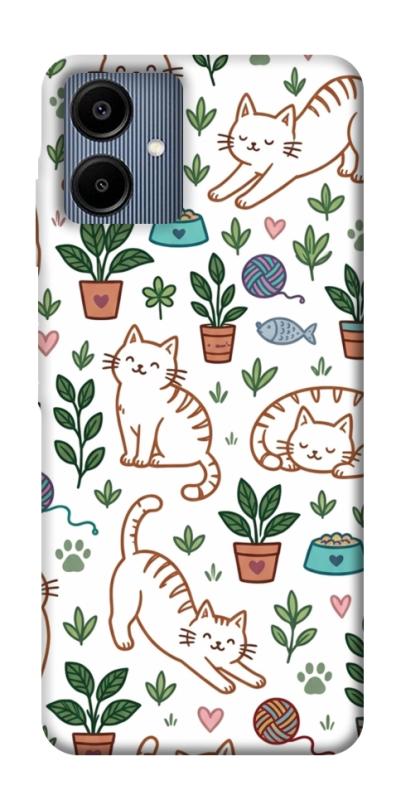 Чехол itsPrint Cats pattern для Samsung Galaxy A06, паттерн, купить оптом с доставкой