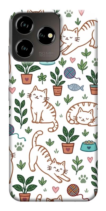 Чехол itsPrint Cats pattern для ZTE Blade V50 Desing 4G, паттерн, купить оптом с доставкой