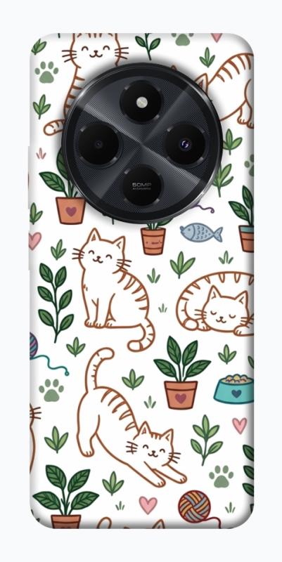 Чехол itsPrint Cats pattern для Xiaomi Redmi 14C / Poco C75, паттерн, купить оптом с доставкой