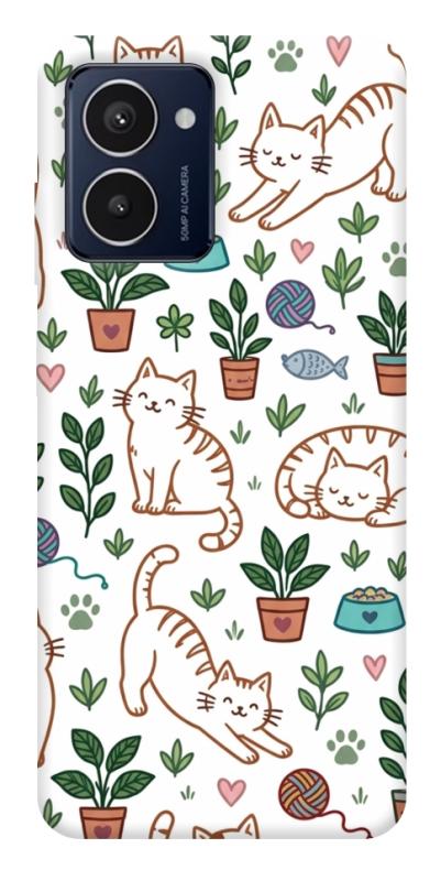 Чехол itsPrint Cats pattern для HMD Pulse Pro, паттерн, купить оптом с доставкой