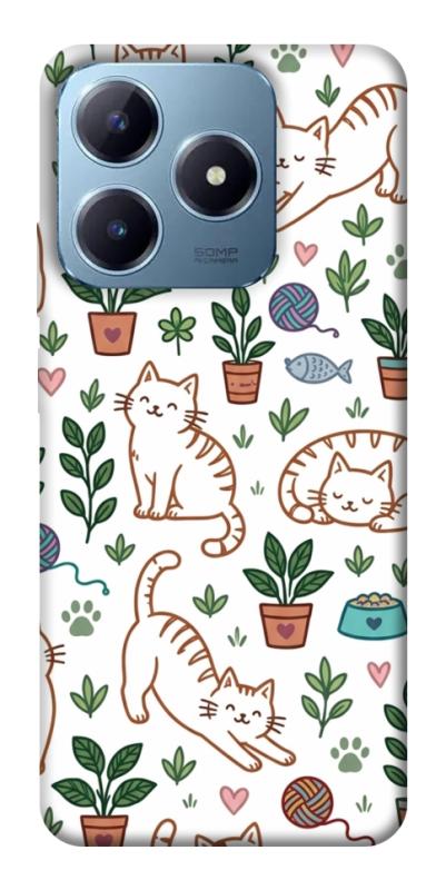 Чохол itsPrint Cats pattern для Realme C63 4G, паттерн, купити оптом з доставкою