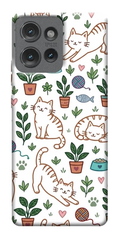 Чехол itsPrint Cats pattern для Motorola Edge 50, паттерн, купить оптом с доставкой