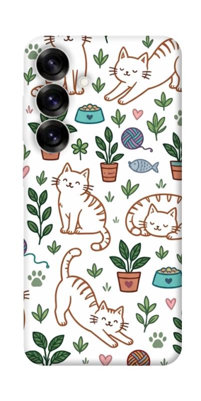 Чехол itsPrint Cats pattern для Samsung Galaxy S25+, паттерн, купить оптом с доставкой