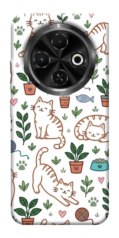 Чехол itsPrint Cats pattern для TECNO Spark 30C, паттерн, купить оптом с доставкой