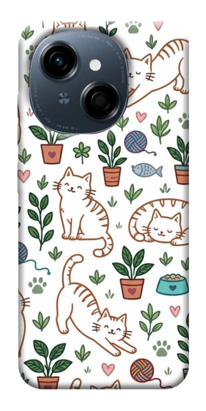 Чохол itsPrint Cats pattern для TECNO Spark Go 1, паттерн, купити оптом з доставкою