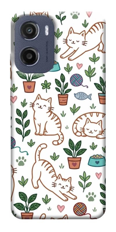 Чехол itsPrint Cats pattern для Motorola Moto G05, паттерн, купить оптом с доставкой
