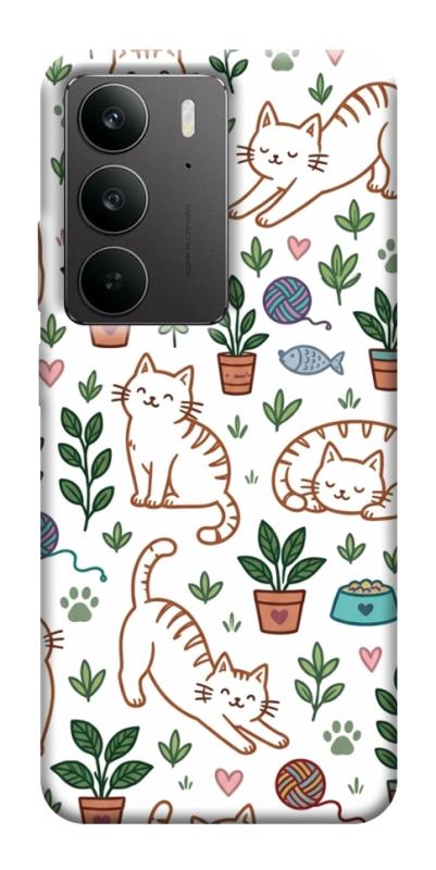 Чехол itsPrint Cats pattern для Realme C75, паттерн, купить оптом с доставкой