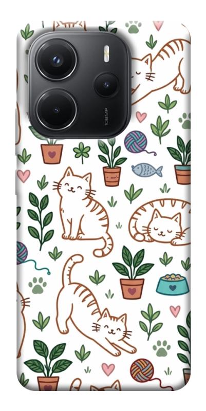 Чехол itsPrint Cats pattern для Xiaomi Redmi Note 14 4G (Europe version), паттерн, купить оптом с доставкой