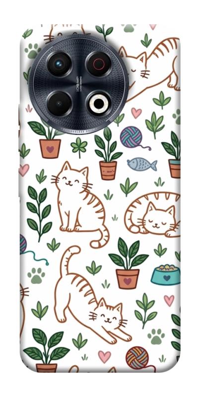 Чехол itsPrint Cats pattern для TECNO Spark 30 Pro (KL7), паттерн, купить оптом с доставкой