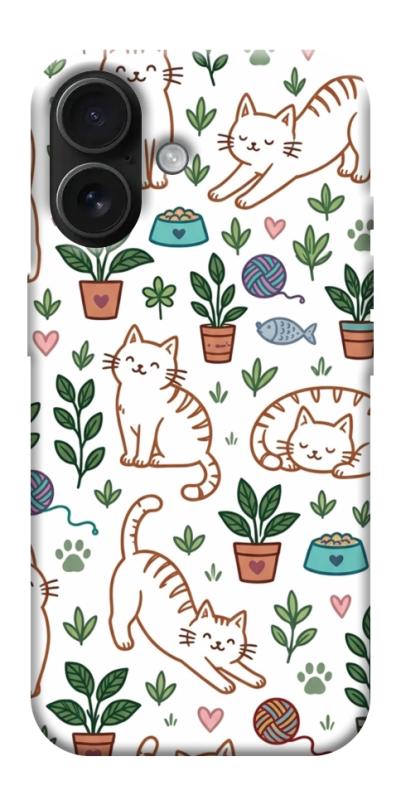 Чехол itsPrint Cats pattern для Apple iPhone 17 (6.3"), паттерн, купить оптом с доставкой