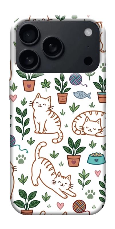 Чохол itsPrint Cats pattern для Apple iPhone 17 Pro (6.3"), паттерн, купити оптом з доставкою