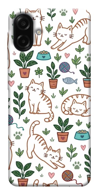 Чехол itsPrint Cats pattern для Samsung Galaxy A07, паттерн, купить оптом с доставкой