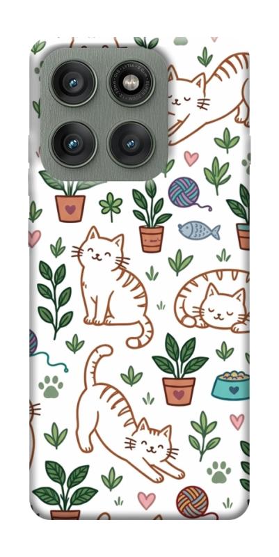 Чохол itsPrint Cats pattern для Motorola Edge 60 Pro, паттерн, купити оптом з доставкою
