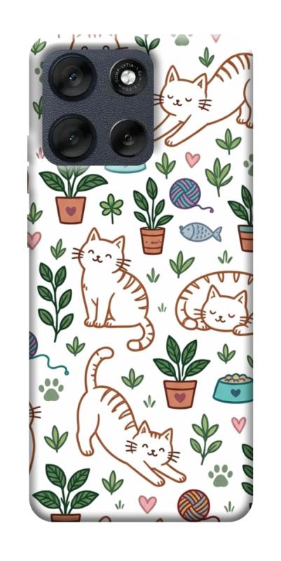 Чехол itsPrint Cats pattern для Motorola Moto G56 5G, паттерн, купить оптом с доставкой