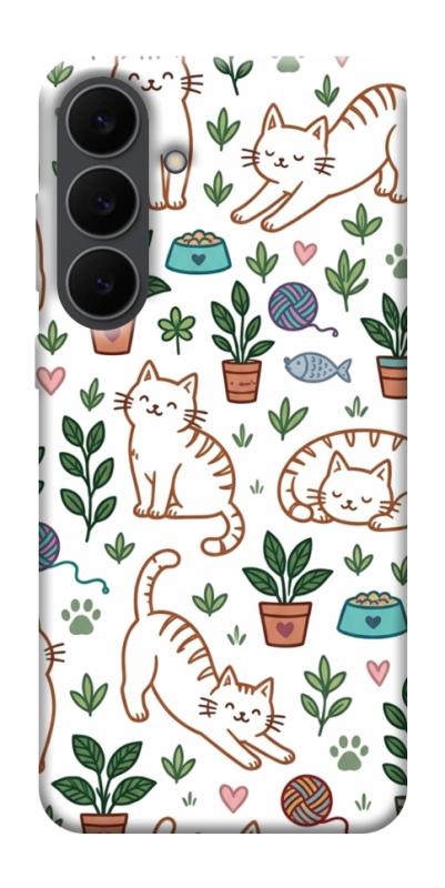 Чехол itsPrint Cats pattern для Samsung Galaxy S25 FE, паттерн, купить оптом с доставкой