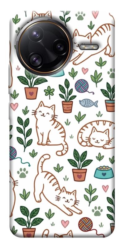 Чехол itsPrint Cats pattern для Xiaomi Poco F7, паттерн, купить оптом с доставкой