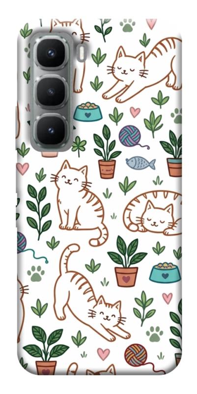 Чохол itsPrint Cats pattern для Infinix Hot 60i, паттерн, купити оптом з доставкою