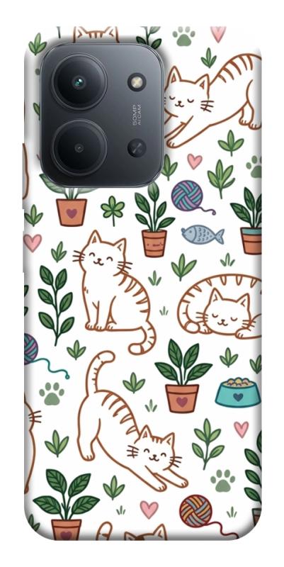 Чехол itsPrint Cats pattern для Xiaomi Redmi 15C (EU), паттерн, купить оптом с доставкой