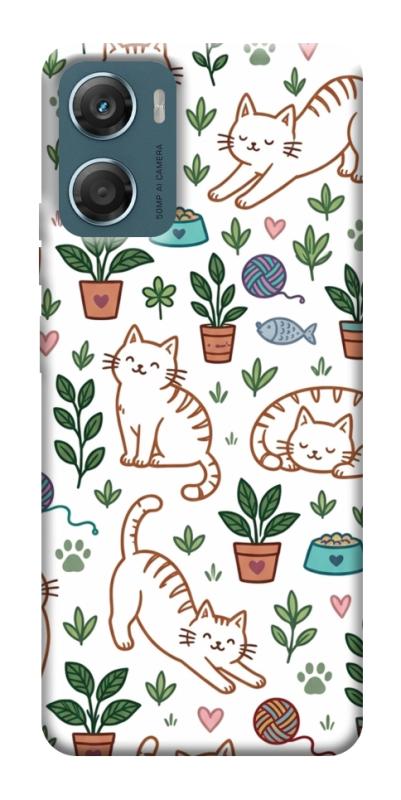 Чехол itsPrint Cats pattern для Motorola Moto G06, паттерн, купить оптом с доставкой