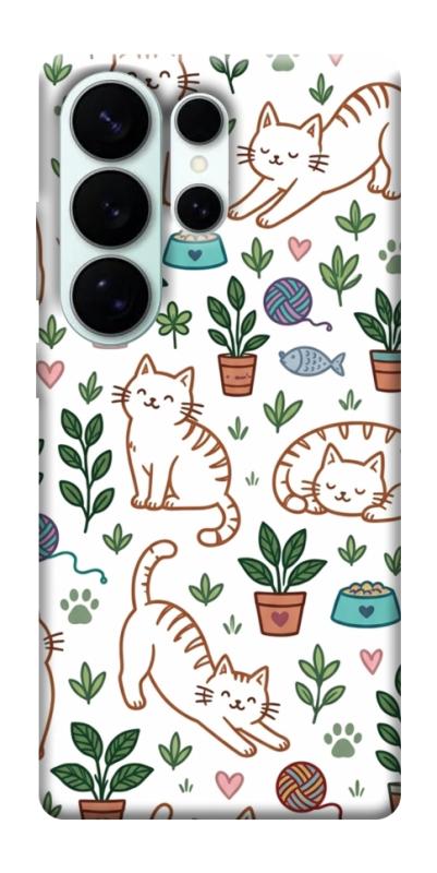 Чехол itsPrint Cats pattern для Samsung Galaxy S26 Ultra, паттерн, купить оптом с доставкой