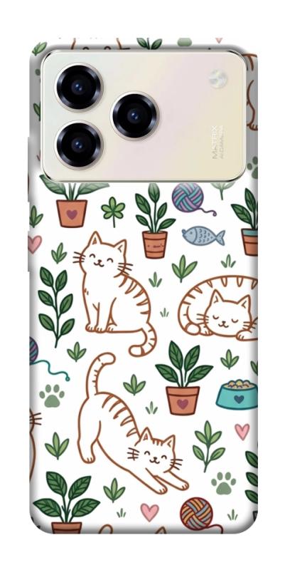 Чехол itsPrint Cats pattern для ZTE Blade A76, паттерн, купить оптом с доставкой