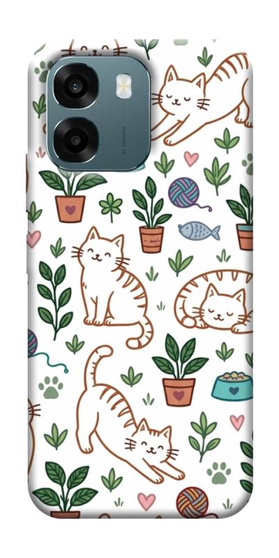 Чехол itsPrint Cats pattern для Oppo A6, паттерн, купить оптом с доставкой