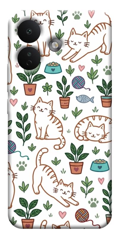 Чехол itsPrint Cats pattern для Xiaomi Redmi Note 17 Pro, паттерн, купить оптом с доставкой