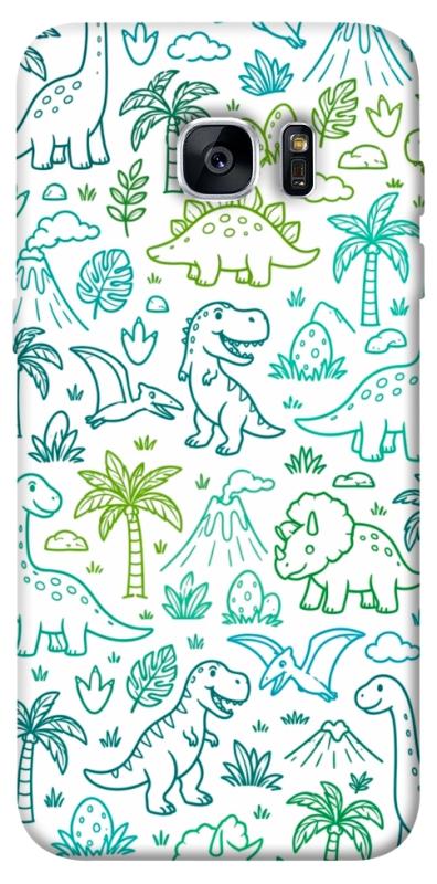Чехол itsPrint Dino pattern для Samsung G935F Galaxy S7 Edge, песики, купить оптом с доставкой