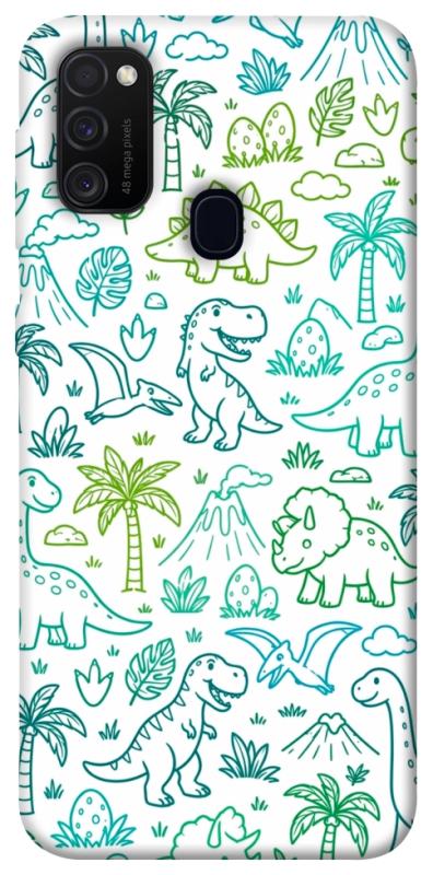 Чохол itsPrint Dino pattern для Samsung Galaxy M30s / M21, песики, купити оптом з доставкою