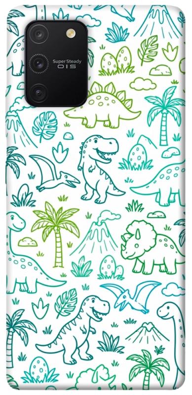 Чехол itsPrint Dino pattern для Samsung Galaxy S10 Lite, паттерн, купить оптом с доставкой