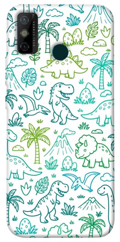 Чехол itsPrint Dino pattern для TECNO Spark 6 Go, песики, купить оптом с доставкой
