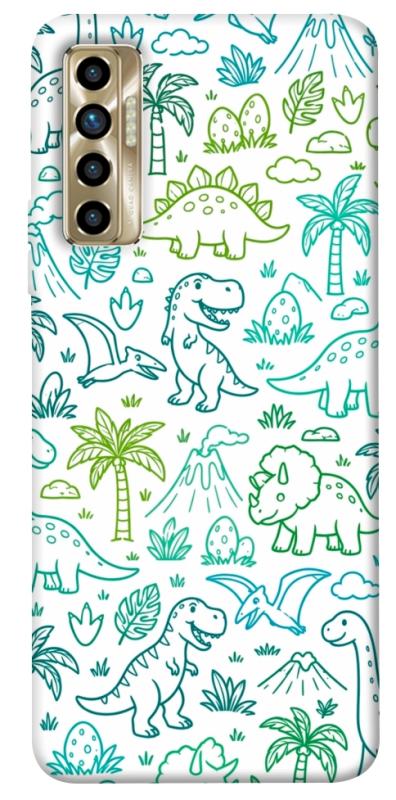 Чехол itsPrint Dino pattern для TECNO Camon 17P, песики, купить оптом с доставкой