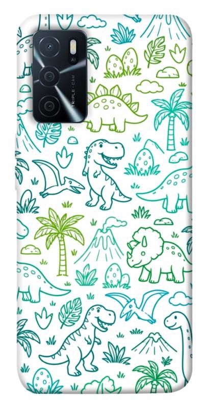 Чехол itsPrint Dino pattern для Oppo A16s / A16, паттерн, купить оптом с доставкой