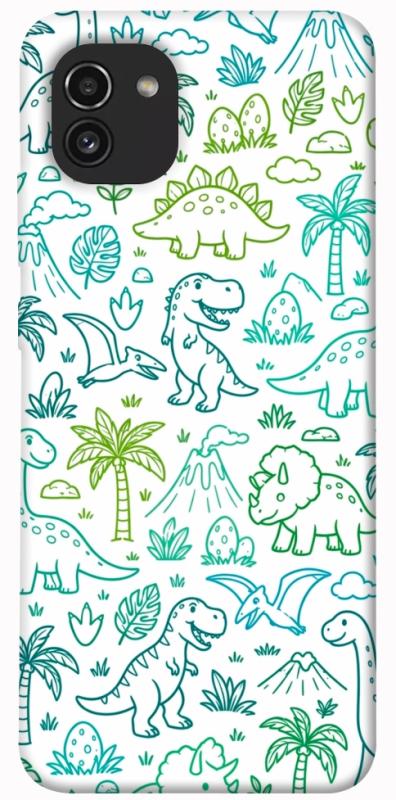 Чехол itsPrint Dino pattern для Samsung Galaxy A03, песики, купить оптом с доставкой