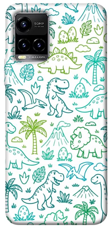 Чохол itsPrint Dino pattern для Vivo Y21 / Y33s, песики, купити оптом з доставкою