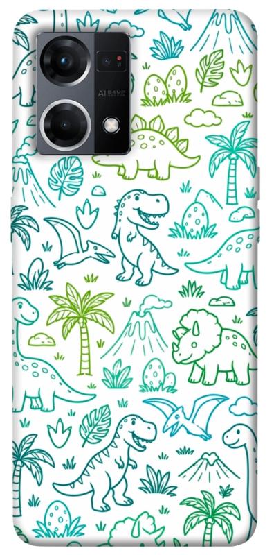 Чехол itsPrint Dino pattern для Oppo Reno 7 4G, песики, купить оптом с доставкой